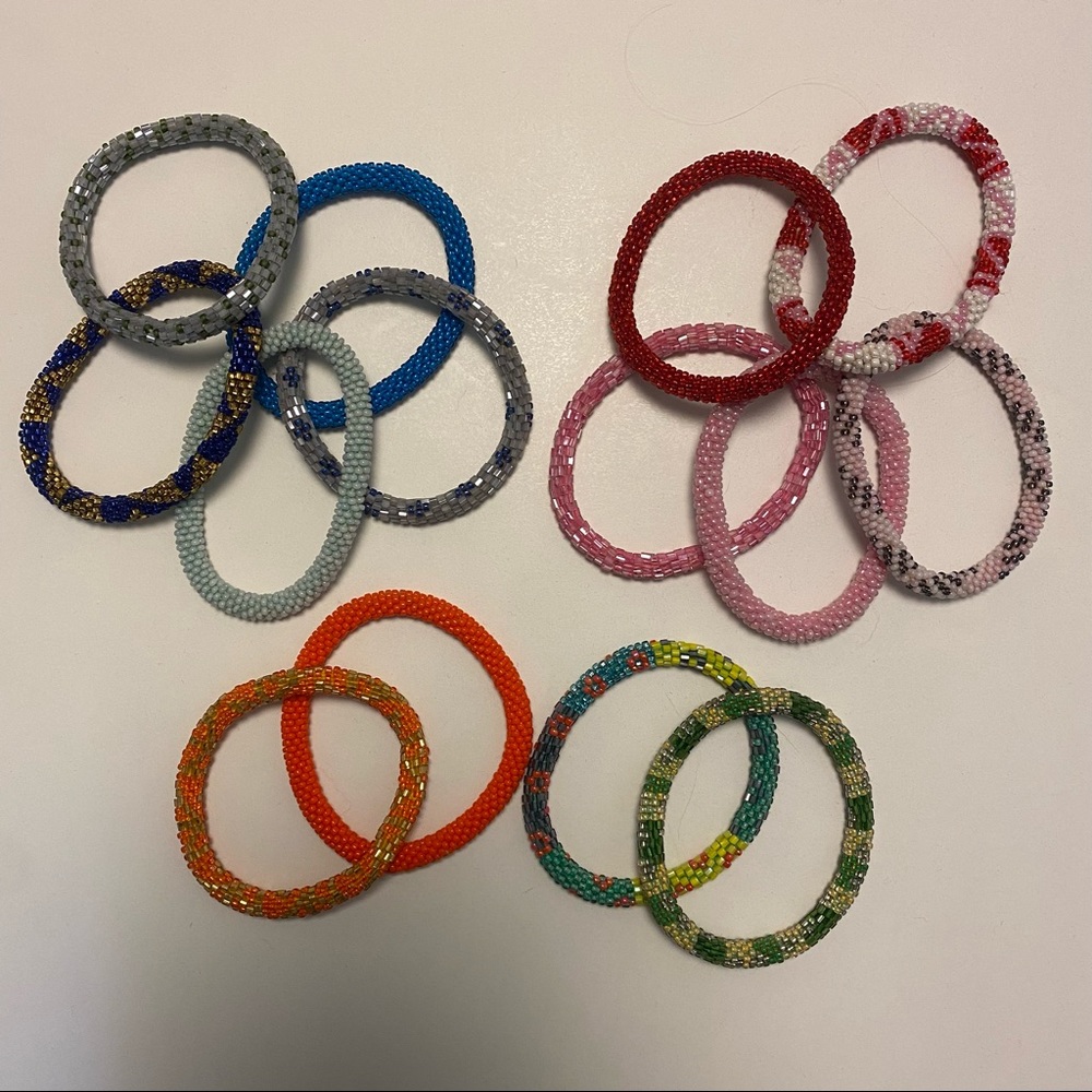 Handmade Multicolored Beaded Bracelets
